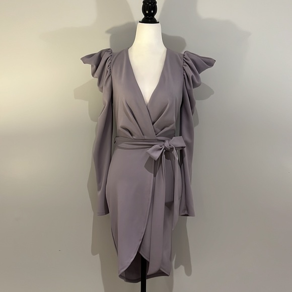 A3 Design Lilac Long Sleeved Dress - Picture 2 of 12